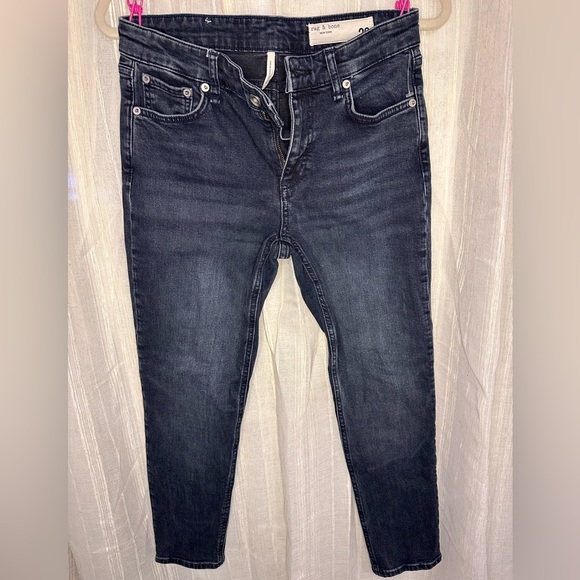 Rag & Bone Cate Mid-Rise Ankle Skinny Jeans Color DEKALB Size 26 - Picture 4 of 8